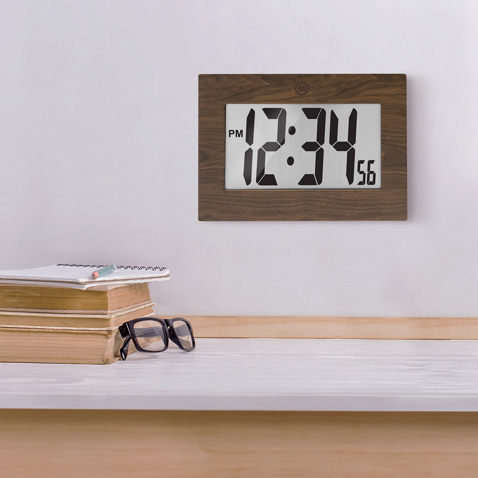 Large Frame Digital Wall Clock – Marathon Watch