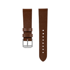 2-Piece Leather Strap, 20mm, Cognac, Parkerized Hardware