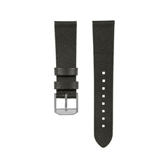 2-Piece Leather Strap, 20mm, Moss Green, Parkerized Hardware