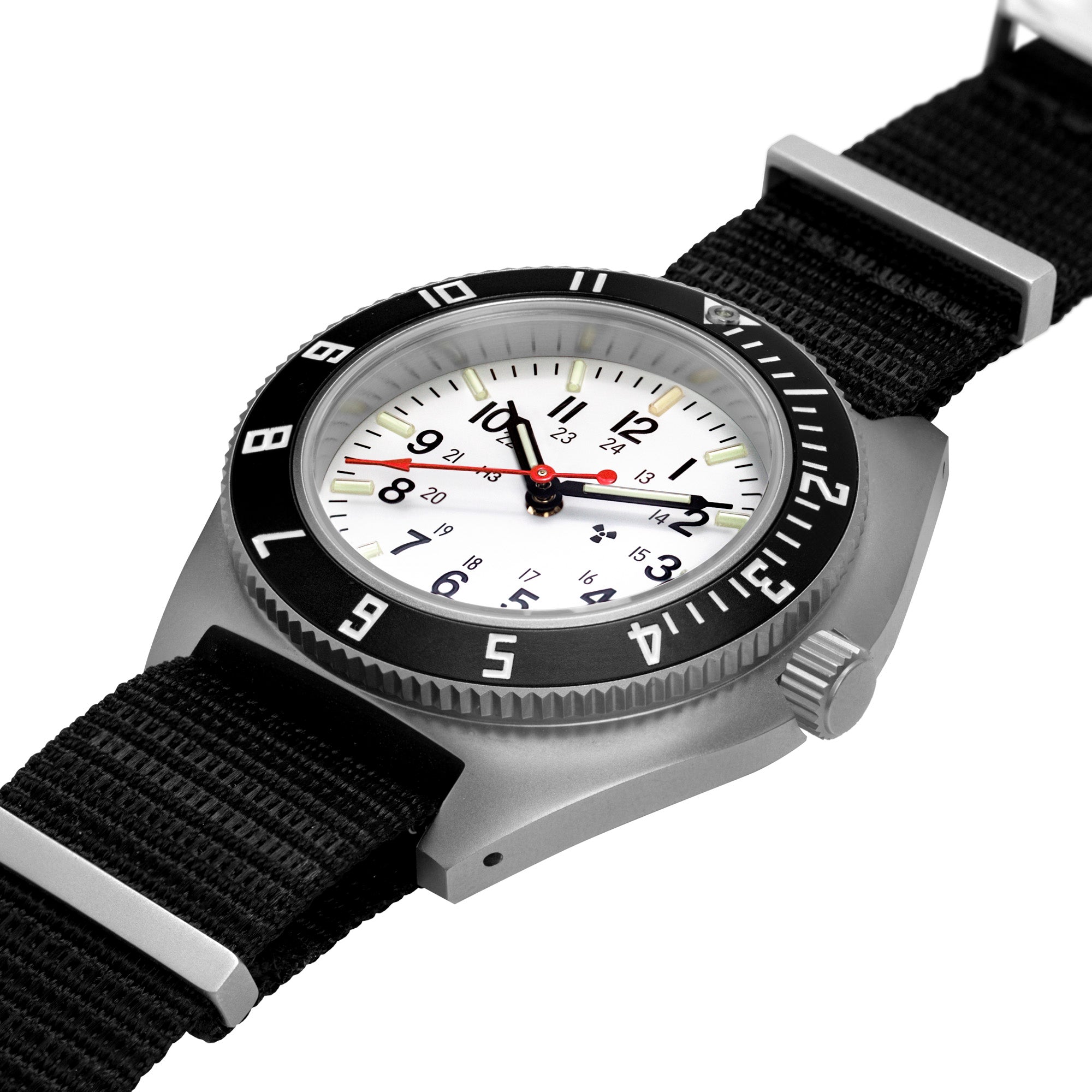 41mm Arctic Steel Navigator (SSNAV) on Nylon DEFSTAN