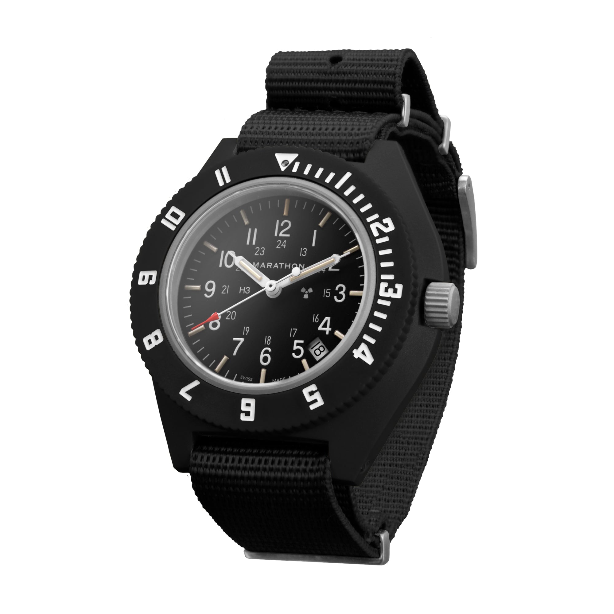 41mm Black Pilot's Navigator with Date (Quartz) – Marathon Watch