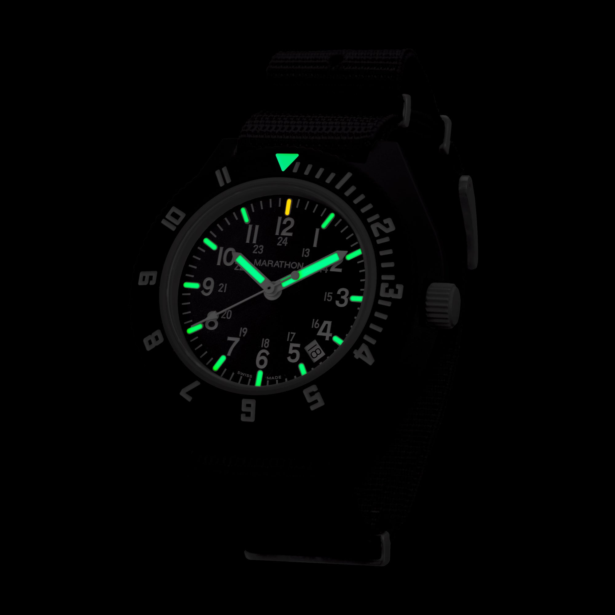 41mm MaraGlo Black Navigator w/ Date (NAV-DM)