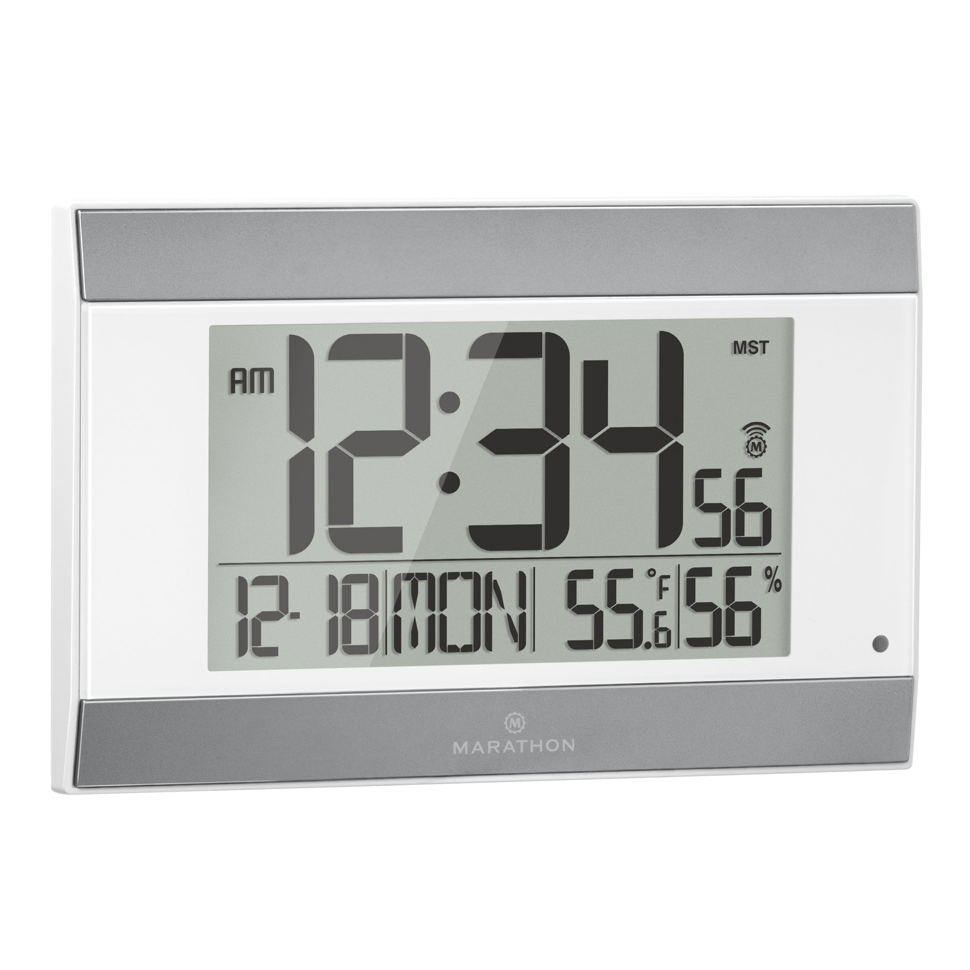 Self-Setting Digital Wall Clock with Auto Backlight – Marathon Watch