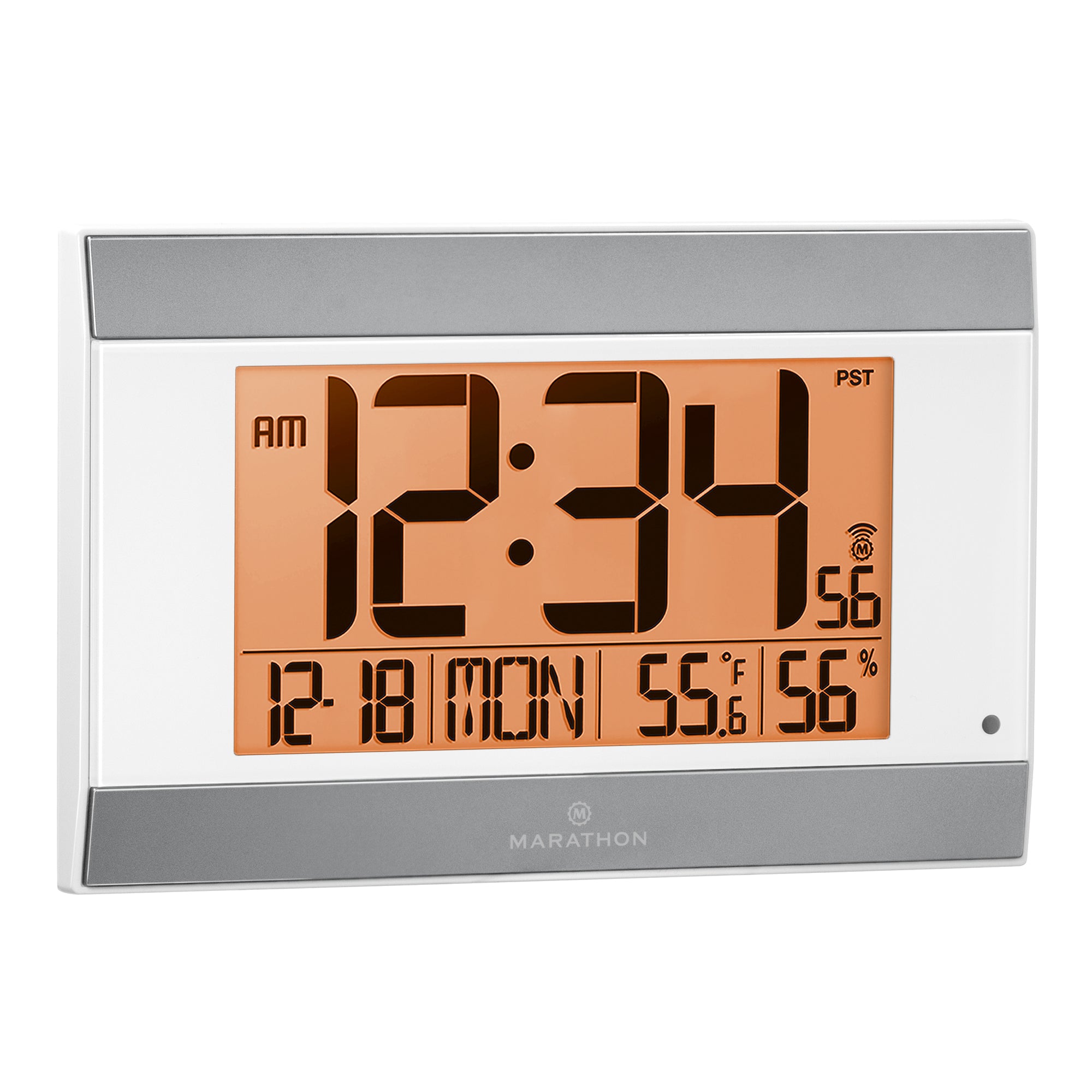 Self-Setting Digital Wall Clock with Auto Backlight – Marathon Watch