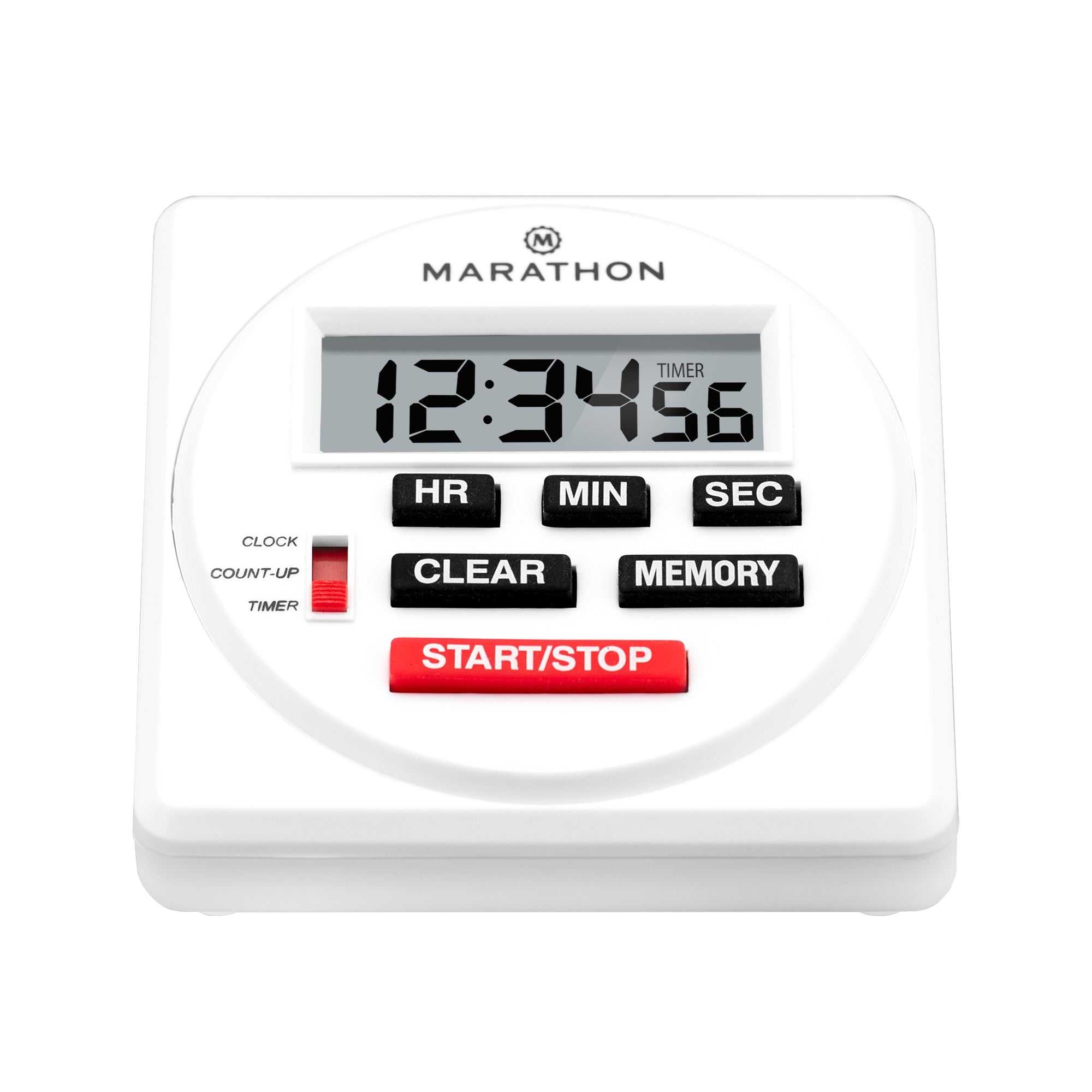 Marathon Watch 24 Hour Timer w Countdown and Count up White TI080001