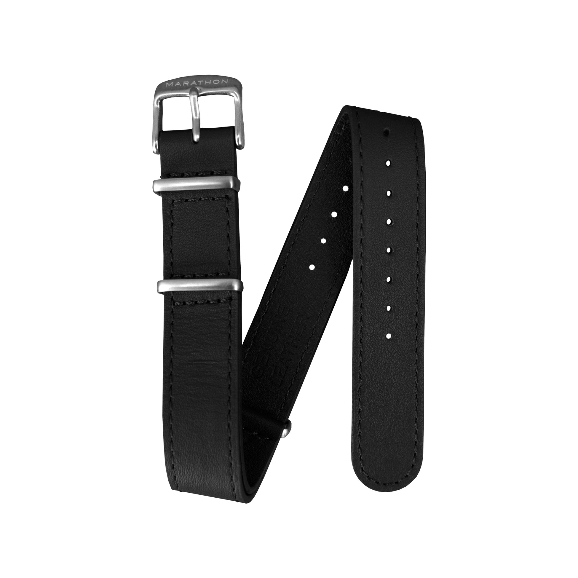 Leather DEFSTAN Strap, Black, 18mm – Marathon Watch