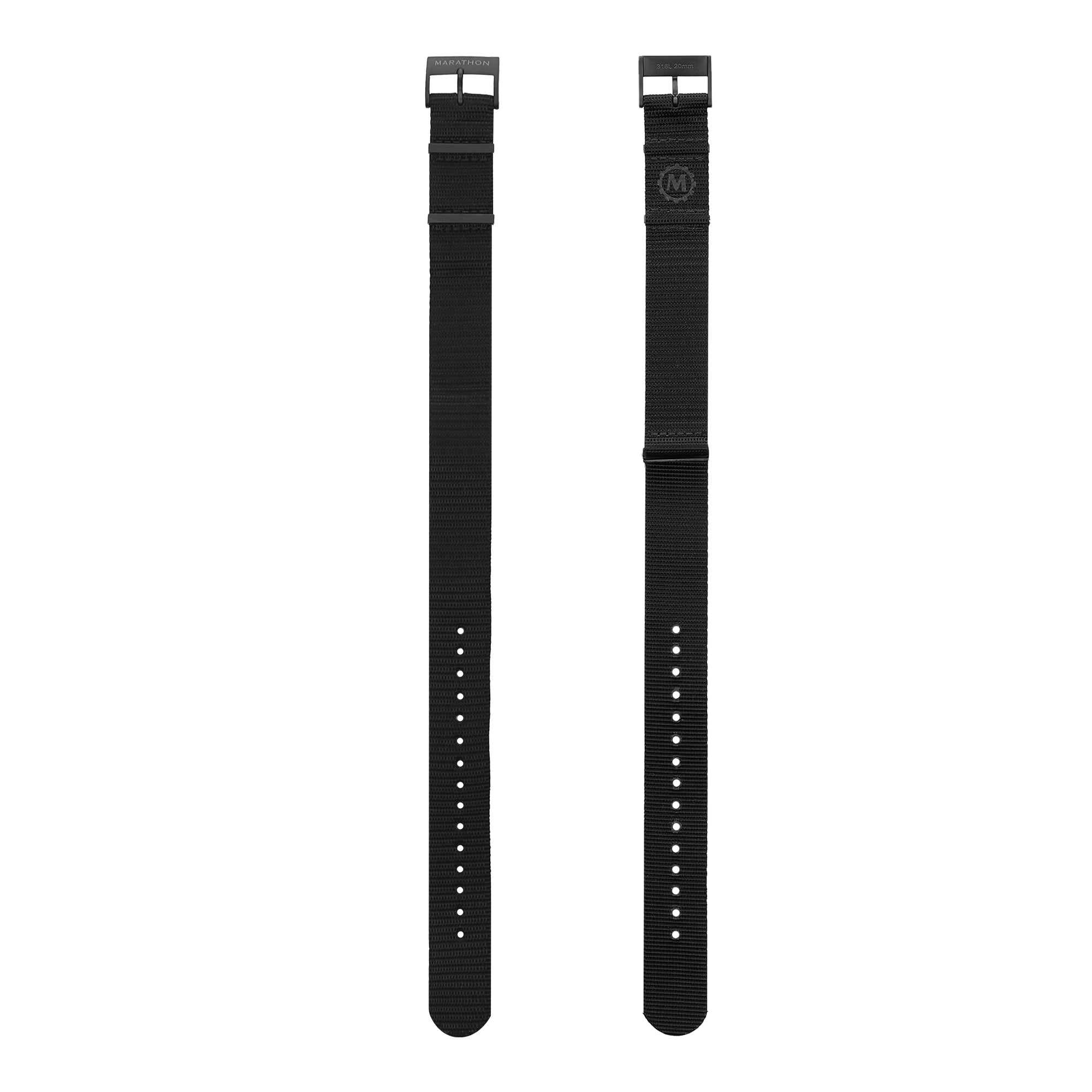 Nylon DEFSTAN Strap with Anthracite Hardware, Black, 20mm