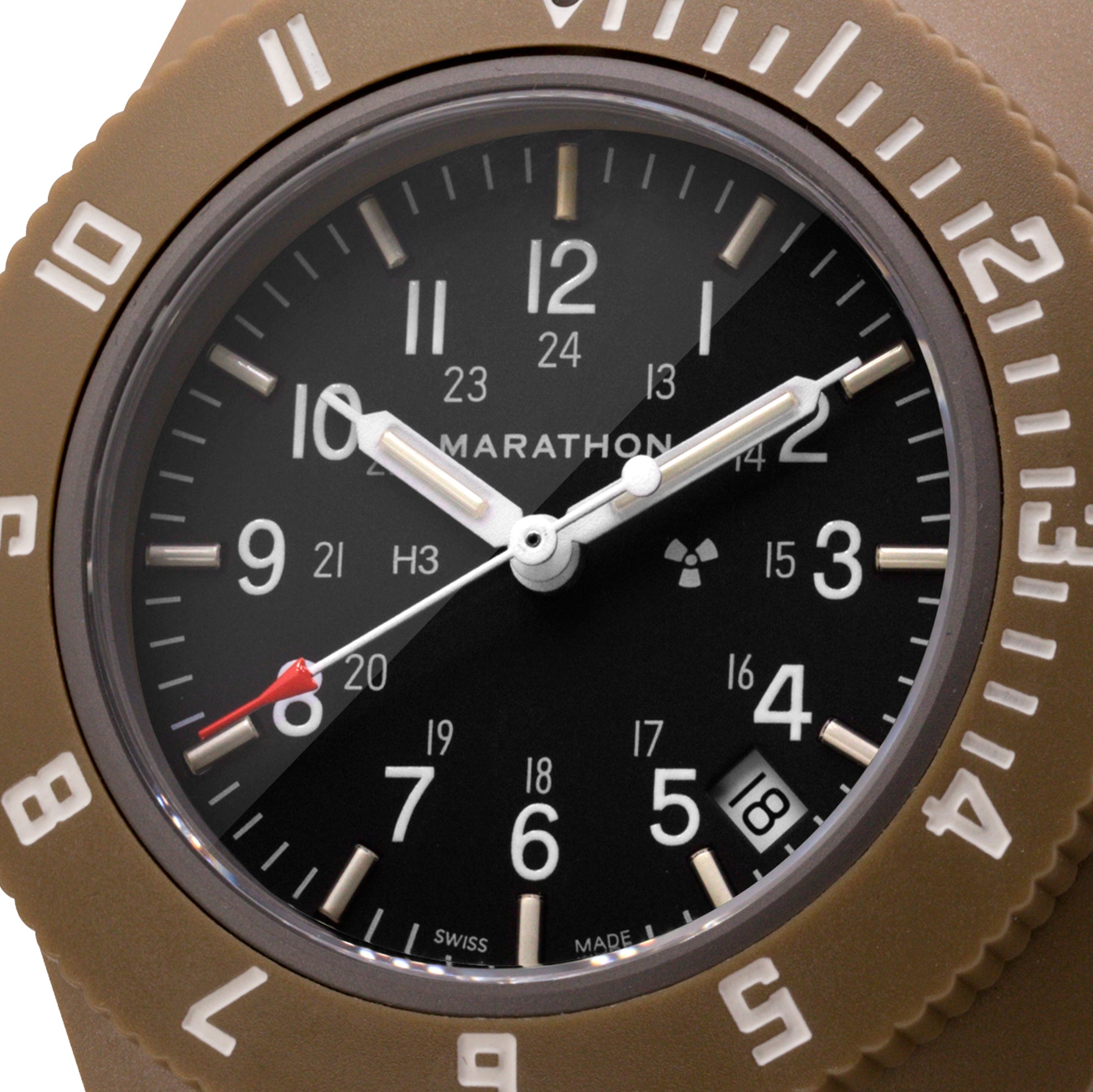 41mm Desert Tan Pilot's Navigator with Date (Quartz) – Marathon Watch